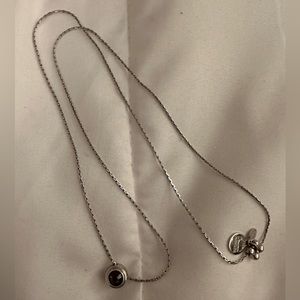 Pandora green necklace real silver